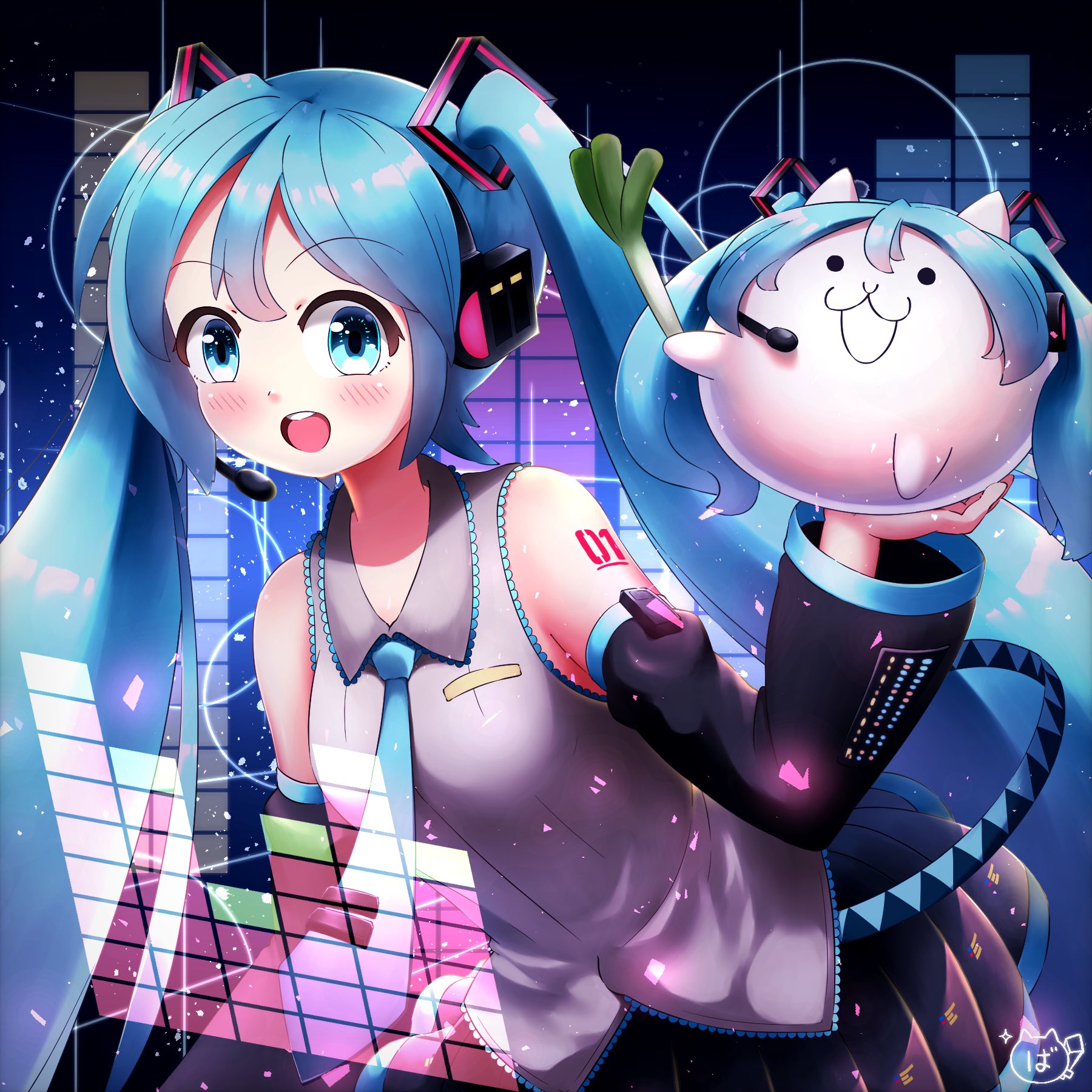 初音ミク　まとめ売り　にゃんこ　birthday2023 PUNK 猫耳　青薔薇 piapro.net 初音ミク まとめ売り にゃんこ birthday2023 PUNK 猫