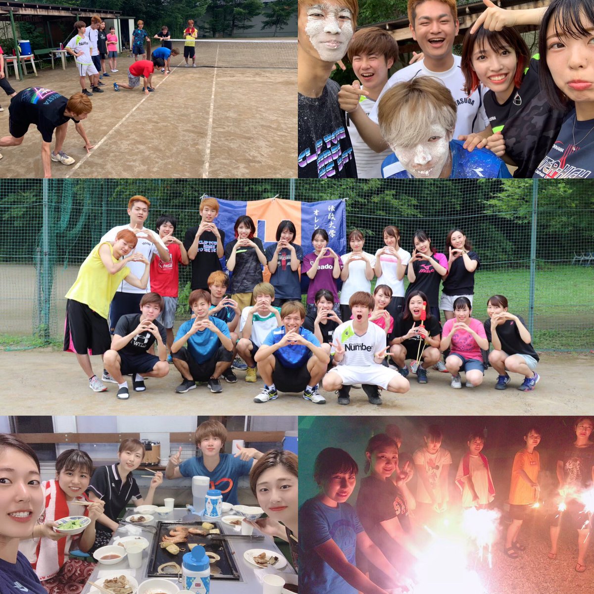 Hoseimikan's tweet photo. いきなりですが法政オレンジの年間のイベントを紹介していきまーす！！🙋‍♀️

まず最初に紹介するのは、夏合宿！🌻
なんと6泊7日の大イベント！
花火やバーベキュー、水風船など夏らしいことは全部やります！🎆🌈🐠
もちろん練習もいっぱいできるよ！🎾
なんとサイクリングもやっちゃうよ！🚴‍♀️ https://t.co/UeEMyVMvPx