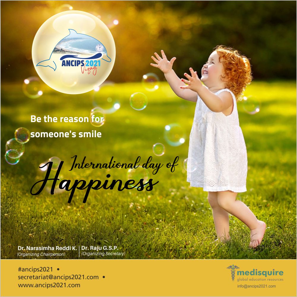 ancips2021's tweet photo. #Ancips2021 Wishes  you all international day of Happiness #GlobalConference #Psychiatry #Healthcare #Mentalhealth #wellness #HealthAwarness #Healtheducation #Internationalspeaker #Healthconference #Mentalhealthsolutions #BridgingmindConnectingGeneration https://t.co/ebsWvZPzvf