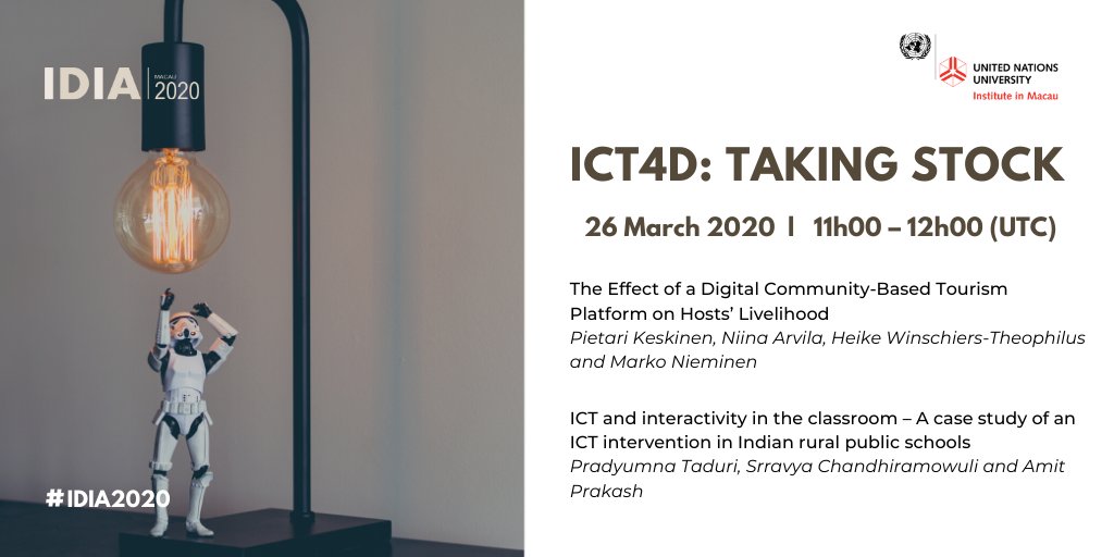 What are the positive and negative impacts of #ICT4D? Join us next Thursday 11am(UTC) to hear about case studies of rural Tanzania and India.

More about the session➡️bit.ly/2QrR9by

RSVP here➡️ bit.ly/3dkVVS7

#virtualconference #ICT4SDG