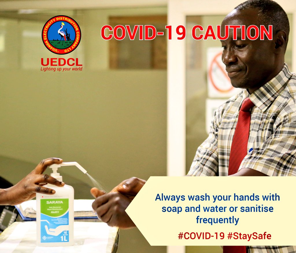 Fellow country men, #COVID19 is real, let us follow the preventive measures laid out by <a href="/MinofHealthUG/">Ministry of Health- Uganda</a> &amp; <a href="/KagutaMuseveni/">Yoweri K Museveni</a> in his Nation address on 18.03.2020
#KeepPersonalHygiene
#WashYourHands
As for #UEDCL, we will strive to ensure #PowerIsAvailable.
#StaySafe
#COVID19UG