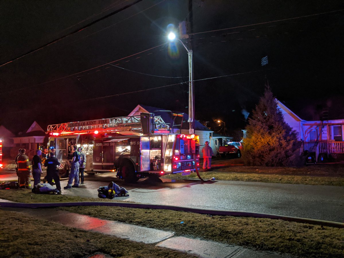 HooksHalligans's tweet photo. #CKFire #stn1 & #stn3 on scene of a 2nd alarm on West St in Chatham. Fire knocked. Buff 1. #ckont https://t.co/mttCrEFXmm