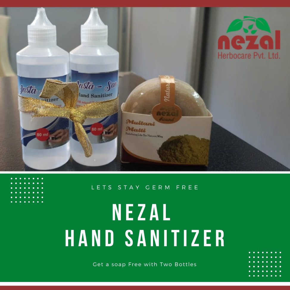 cellphonebeat_'s tweet photo. A well-known brand #NezalHerbocare are making Hand #Sanitizer available, they are also giving a soap-free with two bottles. Trust this brand and let's fight against #viruses and #germs. Please message us here or contact shamila@drprem.com for bulk inquiries or #corporategifting. https://t.co/7pNBhzTADm