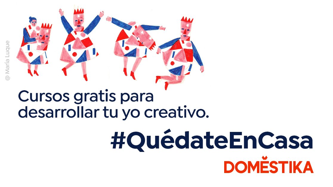 Domestika's tweet photo. Como este fin de semana toca quedarse en casa, te proponemos disfrutar de unos cuantos cursos gratis en familia: https://t.co/GApmROyO6Z ¡#QuédateEnCasa y desarrolla tu yo creativo! https://t.co/liHoNQQE7x