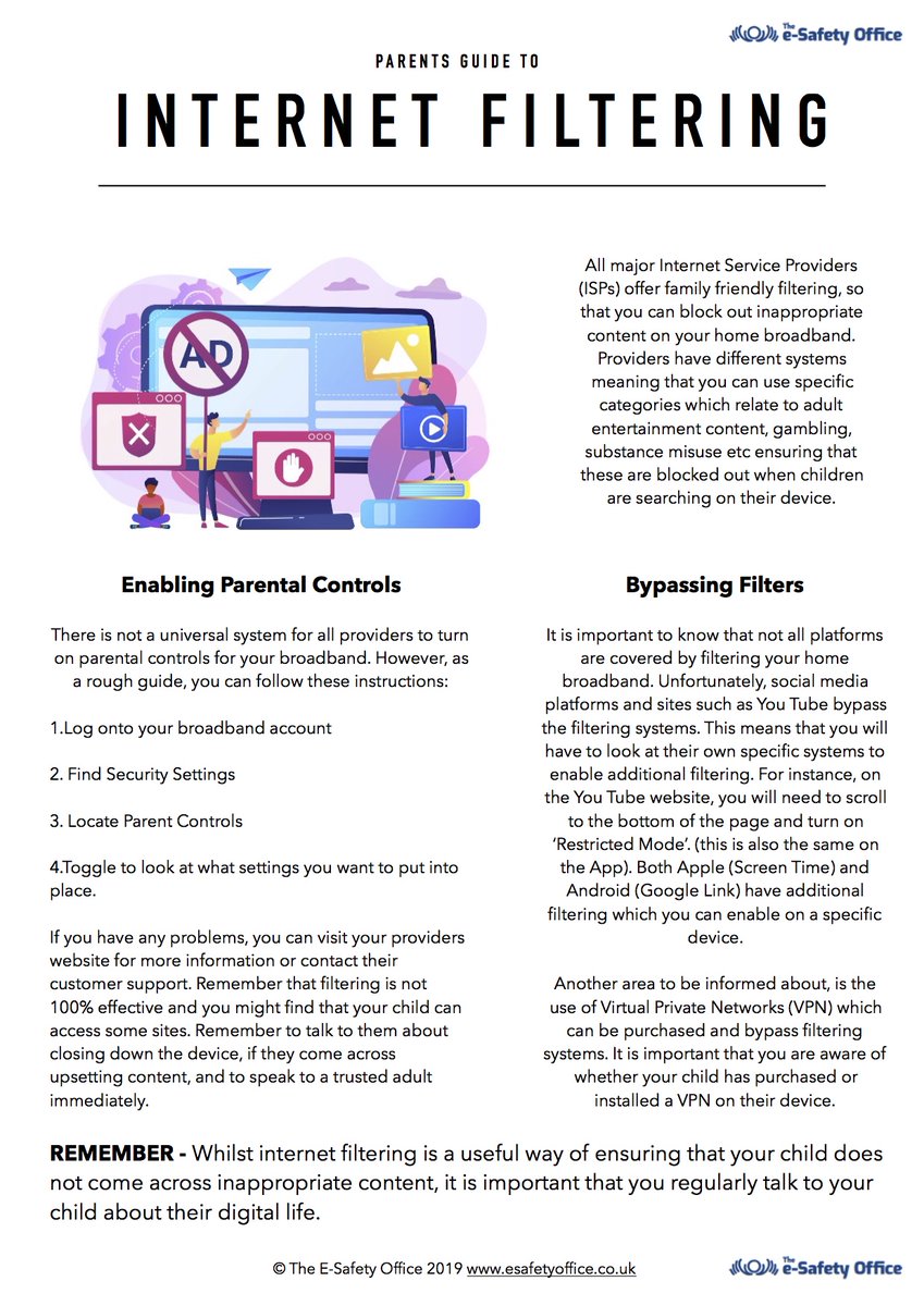 TPesafety's tweet photo. With many children and parents looking to #StaySafeStayHome it is a good idea to look at your broadband settings to ensure that they can be extra safe when using the internet. See this parents guide to #internet #filtering #OnLineSafety https://t.co/LXFNrsJ03Q https://t.co/9HNkJTVnlB