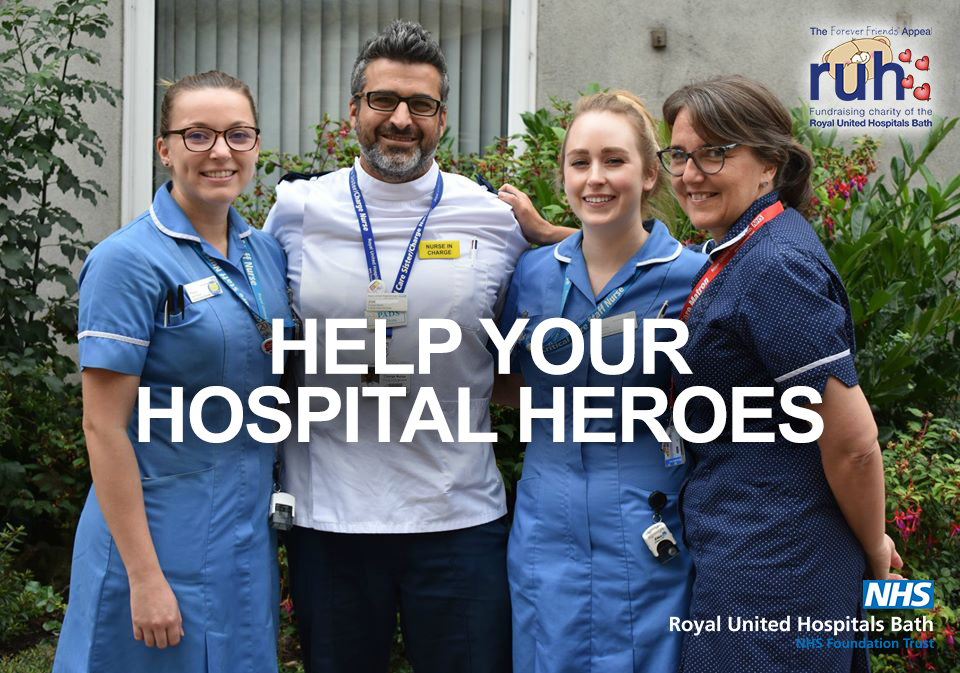 Support your local NHS staff at <a href="/RUHBath/">RUH Bath 🏥</a> through the coronavirus crisis.

Your donation will aid the wellbeing of staff at this extraordinary time, providing vital equipment &amp; care packages needed to support Critical Care and much more. 

To donate visit bit.ly/391bvyI