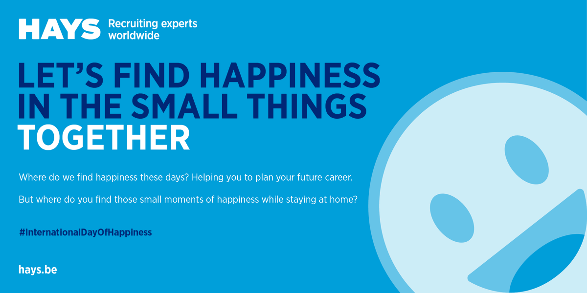 HaysBelgium's tweet photo. In tijden als deze leert het leven ons wat we hebben en wat we hebben bereikt. Het is belangrijk om na te denken over wie of wat ons gelukkig maakt. Doen jullie mee?

#InternationaldayofHappiness #Bewise #Becalm #Bekind https://t.co/v1OHirzOLt