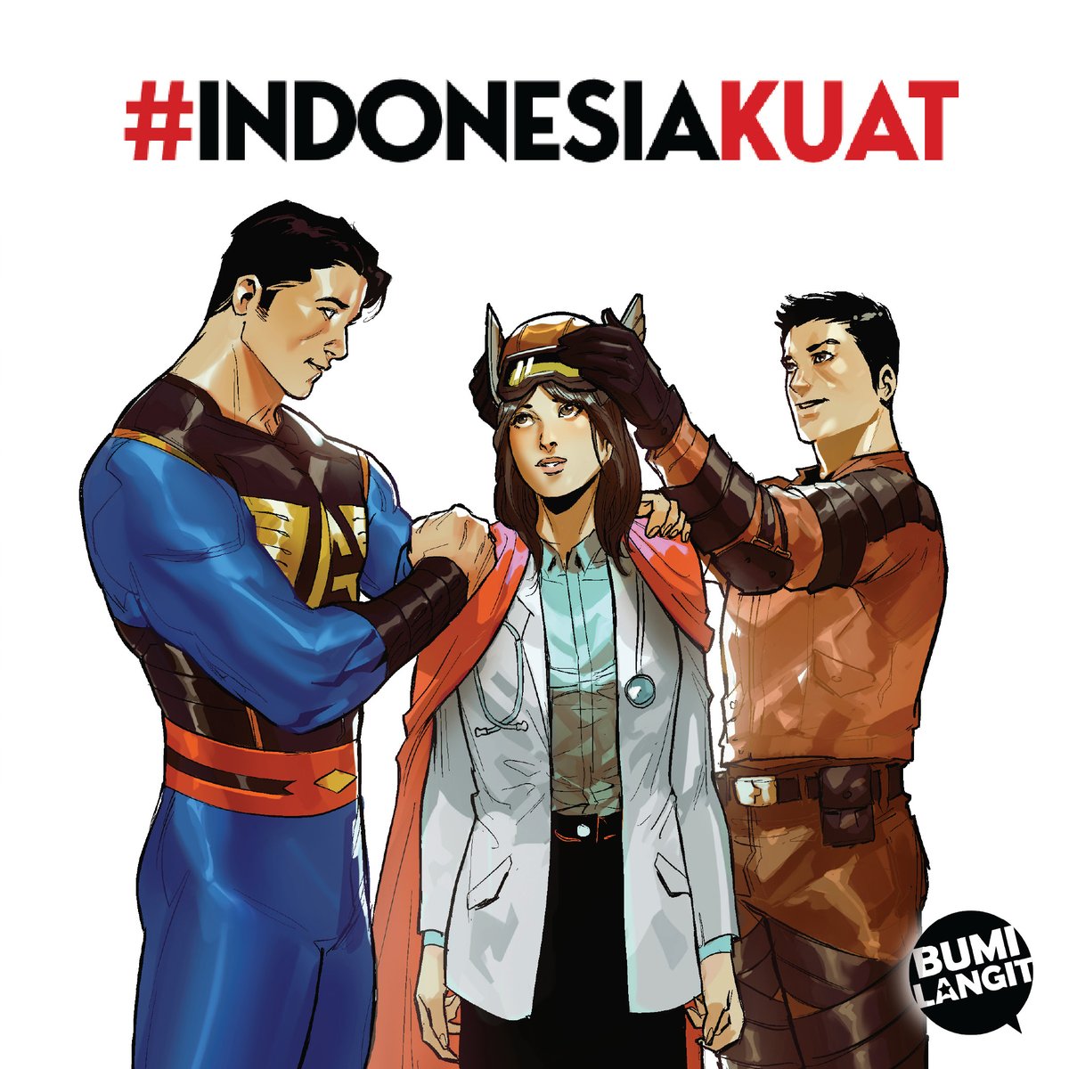 Yuk kita ucapkan terima kasih utk tenaga medis yg selalu siap selama pandemi virus Corona

Kita kobarkan semangat #IndonesiaKuat dg memberikan apresiasi setiap orang yg berjuang melalui caranya masing2, di mana pun, agar tetap sehat, semangat, tidak putus harapan

Kita pasti bisa