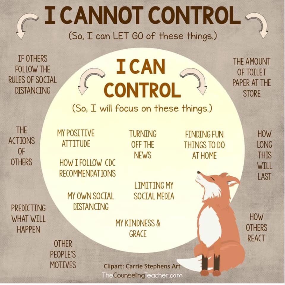 I will let go of things I cannot control...So I can focus on things I *CAN* control. https://twitter.com/amikebloomtype/status/1240949265154916352?s=21  https://twitter.com/angelinacardona/status/1240881197829328897?s=21