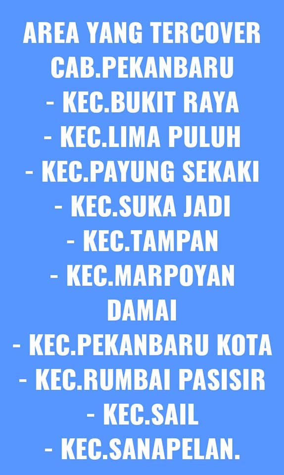 basartacoid's tweet photo. Coverage area sementara cabang Pekanbaru dan akan bertambah luas lagi.
Mohon dukungan nya.
Untuk harga tetap merakyat dan bersahabat. https://t.co/brCmfVUPAD