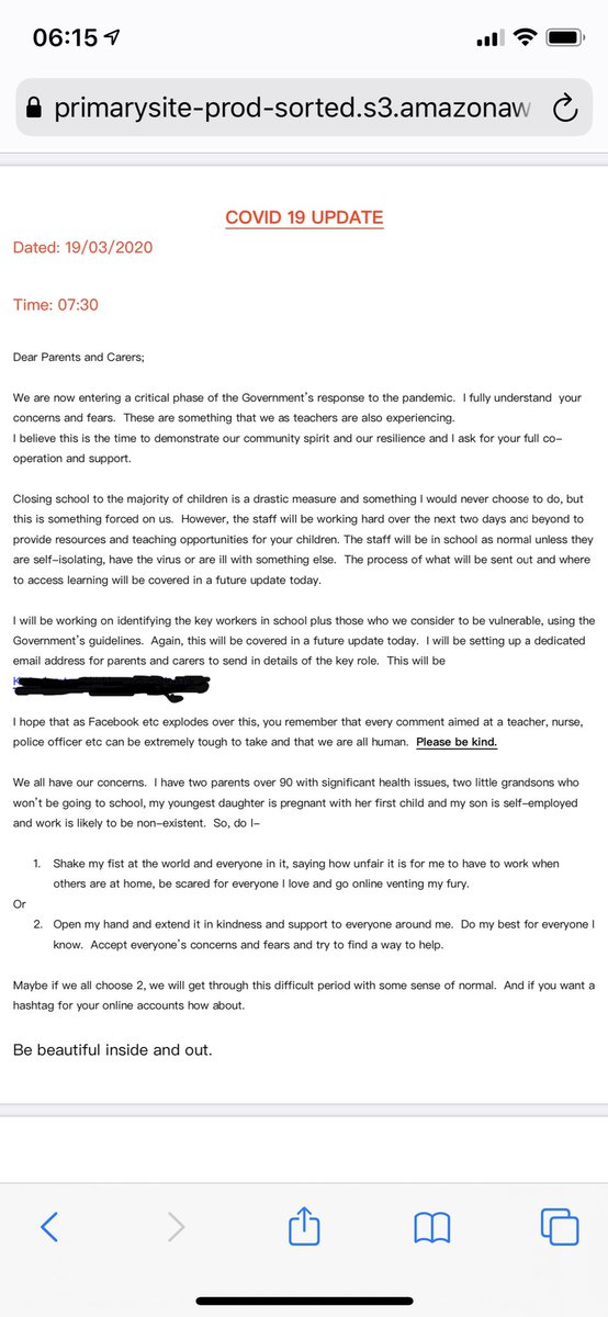 rhys_vivian's tweet photo. Love this letter to parents from the headmaster. #covid19UK #bebeautifulinsideandout @reece_dinsdale @TimesEducation @MindfulEveryday https://t.co/mywBoMW0Fd