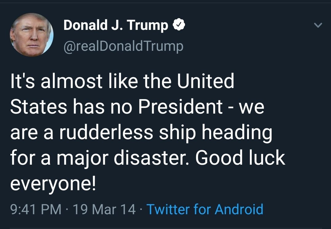 mmpadellan's tweet image. There is a trump tweet for EVERYTHING.

This one was 6 years ago EXACTLY.

He is Nostradumbus.