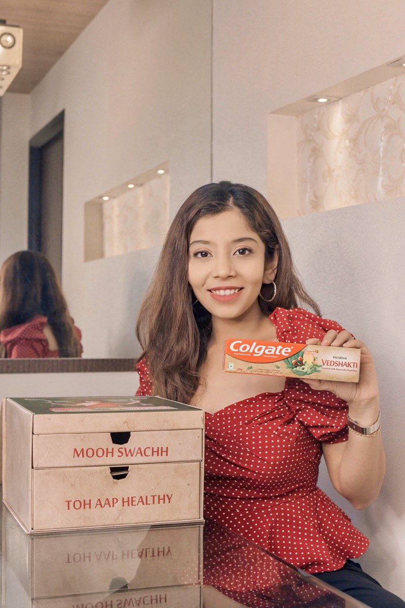 NehaKVora's tweet photo. Thanks  to @ColgateIndia Vedshakti for taking care of my Oral Health and hence Overall Health! Now Mooh Swachh Toh Aap Healthy! #OralHealthOverallHealth https://t.co/v8nnnKK3aD