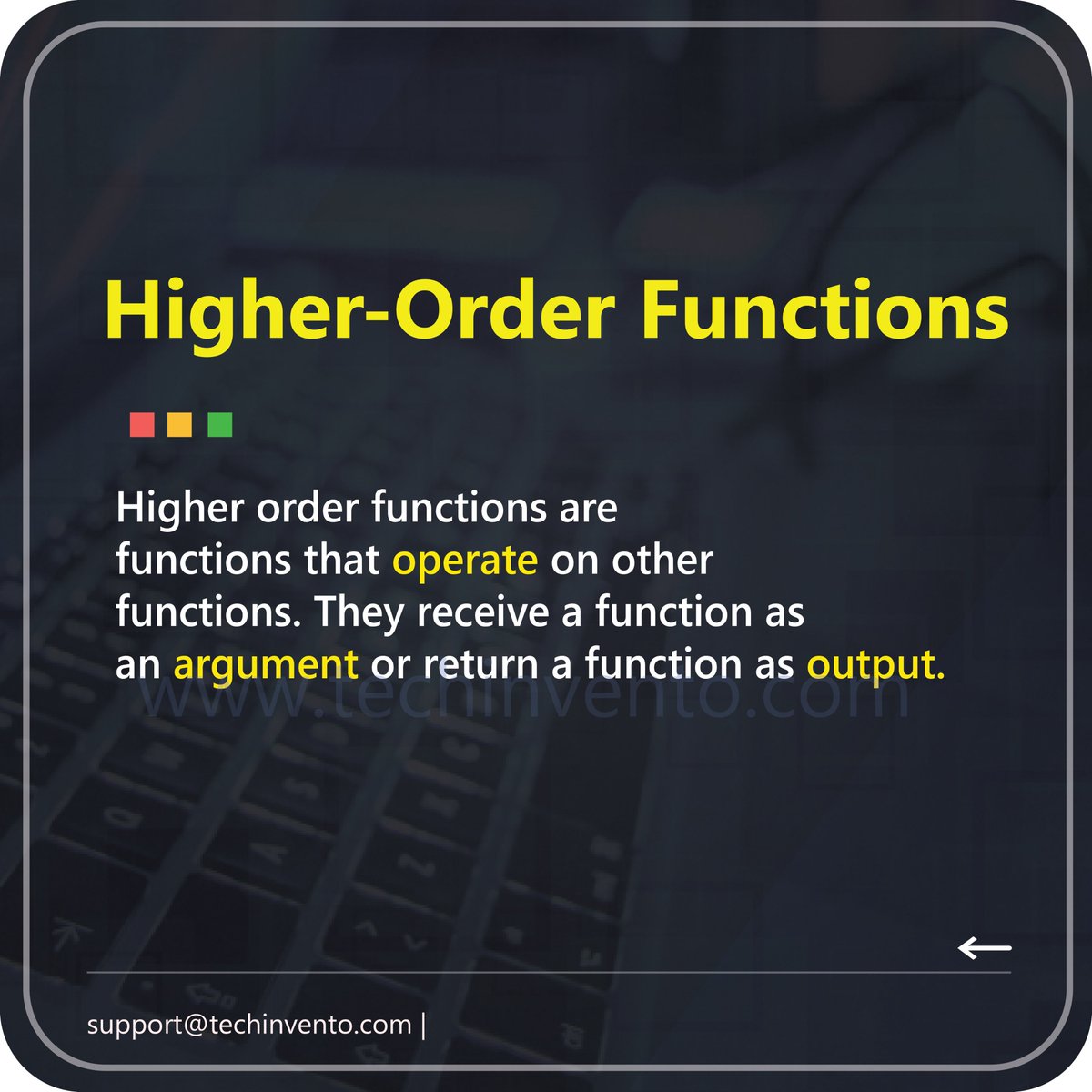 tech_invento's tweet photo. Following are some Functional programming concepts.
USA:+1(512)7348342
INDIA:+91-7507540231
support@techinvento.com
#codeismylife #coding #code #coder #programming #programmer #software #softwaredeveloper #austintexas #usa #freelance #techinvento
#functionalprogramming` https://t.co/NSLVa2uRlk