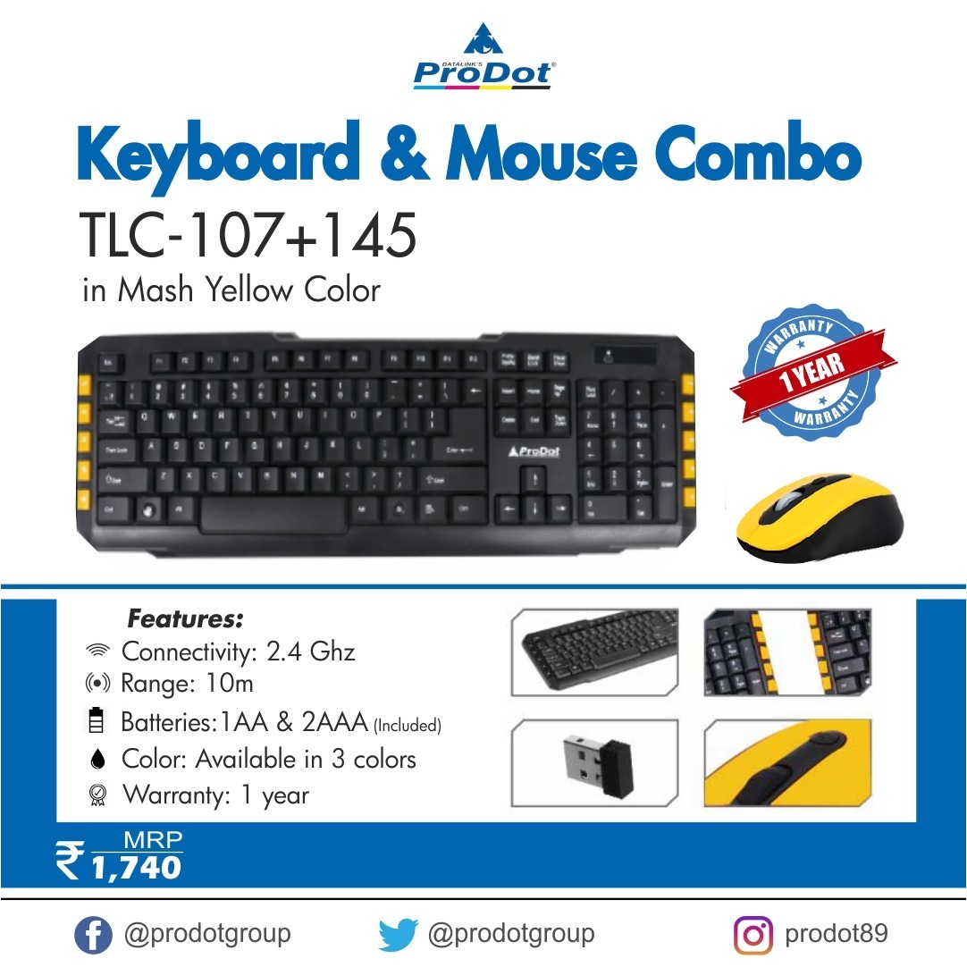 ProDotGroup's tweet photo. 👉Check out this amazing combo offer to get our latest wireless keyboard & mouse at Rs 1,740 only..!!
.
.
.
.
.
.
.
.
.
. #LifeAtProdot #Oneprodot
#keyboards #mouse #wirelessmouse #combooffer #wirelesskeyboards #madeinindia #wirelessgadgets https://t.co/BoUT0SUSsk
