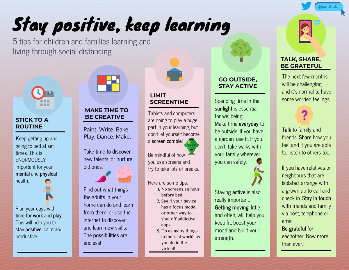 To work along side the ‘My Curriculum’ booklet we gave out in lessons, please take some time to read this. 5 top tips for you and your  families in building your new home learning curriculum. #SocialDistancing #homelearning #mycurriculum #wereallinthistogether