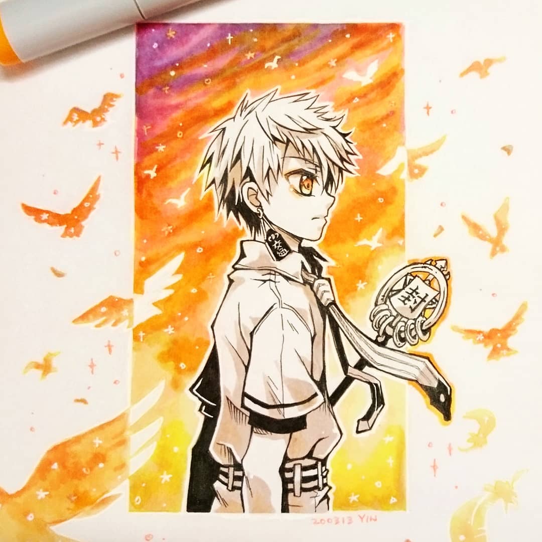 Yinhidaka V Twitter 今回はコピックイラストです W ノ 地縛少年花子くん 地縛少年花子君 花子くん 源光 柚木普 八尋寧々 コピック 手描き お絵かき 插畫 畫畫 イラスト らくがき 落書き イラストレーション T Co Bwonwgovko Twitter