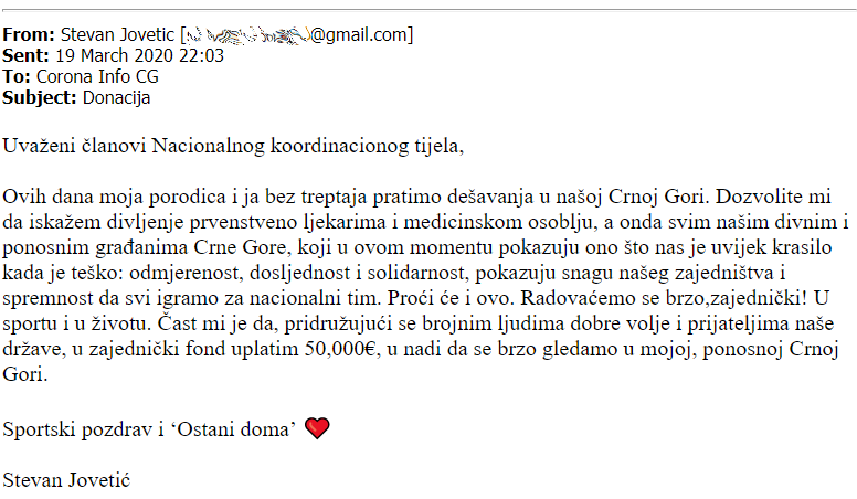 Jedan je #StevanJovetić 🇲🇪👍 #CoronaInfoCG