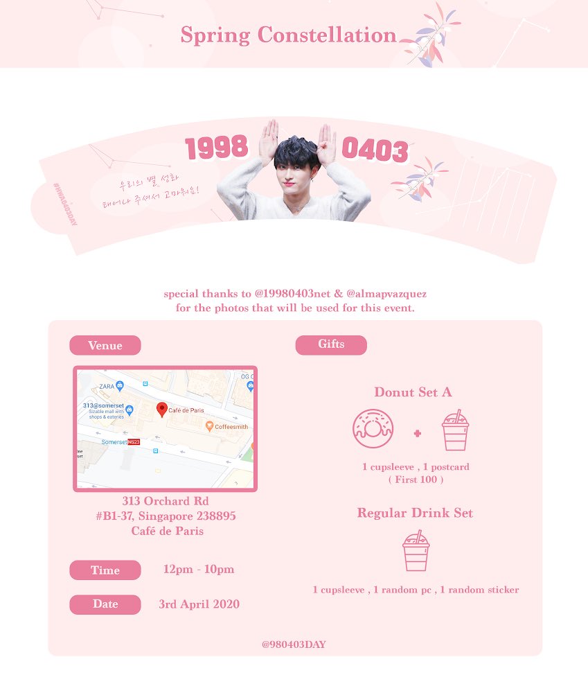 980403day's tweet photo. 💐 Spring Constellation ⭐️ 

——

For ATEEZ SEONGHWA ♡

3rd April 2020

Hope to see you all there! 

Special thanks to @19980403net &amp; @almapvazquez for the photos that will be used for this event! 💐

#에이티즈 #성화 #박성화 #ATEEZ #SEONGHWA https://t.co/t31JAEybwY