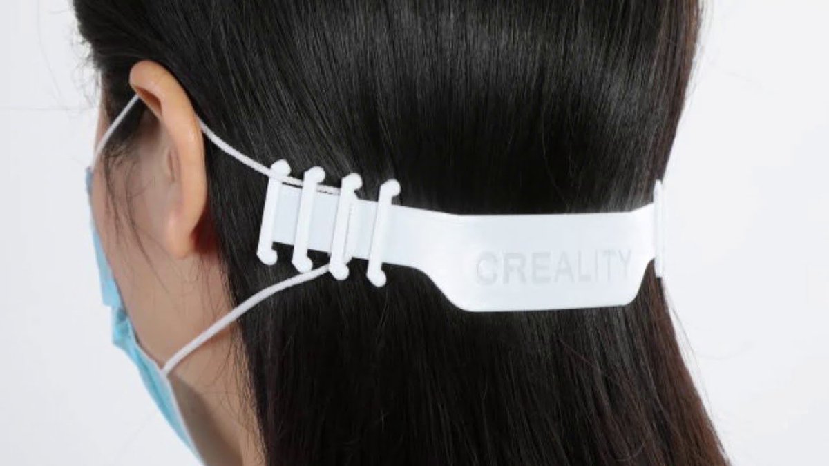 yesucanhavemore's tweet photo. Healthcare professionals treating #Coronavirus patients are suffering from ear-pain as a result of wearing masks for prolonged periods.

@Creality3dprint in China have been 3D printing mask buckles for staff. 

The free TPU file is available here:
—

https://t.co/OW2cwxOI1K https://t.co/mtLCWRKY2h