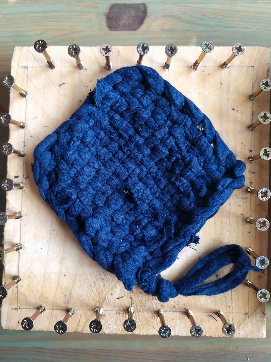 IAT_Victor's tweet photo. Day 3 of quarantine in France: my sister and I built a tawashi. It's an eco-sponge that you make to recycle old fabrics by weaving them together nicely.
Also, I submitted a quasi-finalised version of my PhD thesis to my supervisor 📕 🥳 https://t.co/SmzK3MC5oE