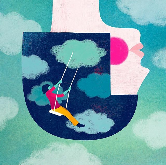 AnnaGodeassi's tweet image. Il silenzio e’assordante e noi ci perdiamo nel cielo dei nostri pensieri • The silence is deafening and we lose ourselves in the sky of our thoughts 
#illustration for Nexus about #happiness •
•
•
#conceptualillustration #happiness #freedom #illustra… ift.tt/2UgcBRG