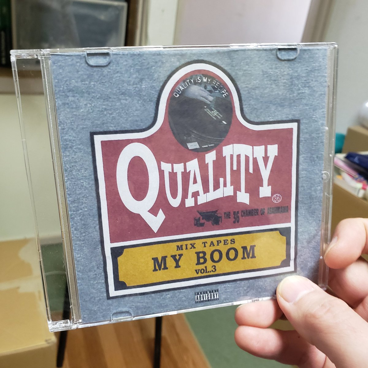 inanklu's tweet photo. 昨日ゲトってきたDJ QUALITYさんのMIXTAPE早速聴いてるけどめっちゃアツい内容!!
何度もループして聴いちゃうねコレは😌🎶
#DJQUALITY #MYBOOMvol3 #36CHAMBER https://t.co/79LCBSrgcn