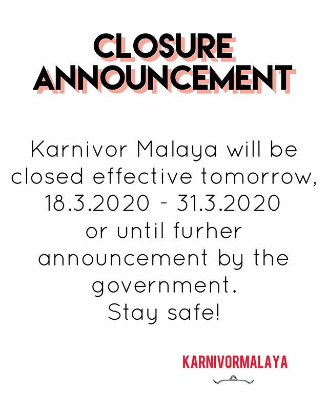 karnivormalaya's tweet photo. Closed till further notice https://t.co/cbMQr3BYEP https://t.co/4SfCnpg1rv