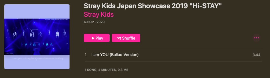 kobrakiddo's tweet photo. [DL/MP3] Stray Kids (스트레이키즈 ) - I am YOU (Ballad Version)

📅 → 191203「Stray Kids Japan Showcase 2019 "Hi-STAY"」
📁 → 9.3 Mb, 320 kbps
💾 → https://t.co/16lGVgrtn1

Feel free to share and RT ! 💕

#StrayKids #스트레이키즈 #IamYOU #HiSTAY https://t.co/6gFkqq4zZ9