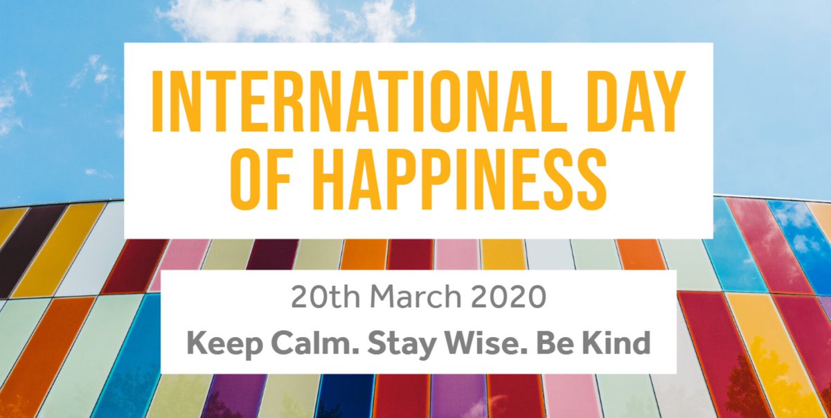 actionhappiness's tweet image. Today is the International Day of Happiness. Let’s keep calm, stay wise and be kind as we overcome this global crisis together 🌎💕 dayofhappiness.net #InternationalDayofHappiness #HappinessDay