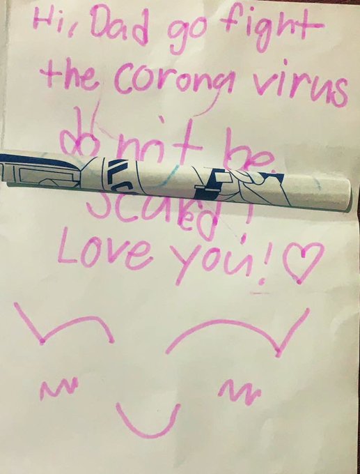 newswatchplusph's tweet photo. 'Don't be scared’

A daughter writes a letter to her father, a physician working in a hospital in Las Piñas City, amid the COVID-19 pandemic. #StandingTogether 

📷 @beckymutia https://t.co/lxPiunVGOk