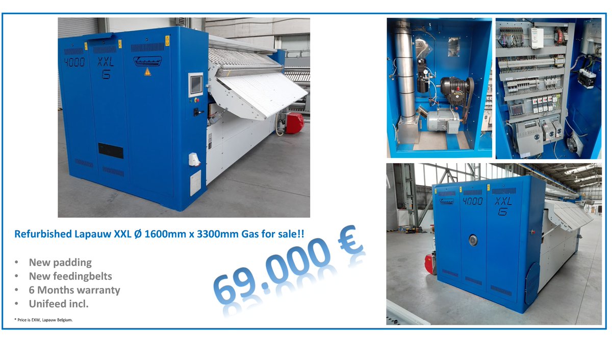Several new, and refurbished Lapauw machines for sale now, directly from the supplier with factory warranty!! #laundry #sales #lapauw Contact us for more information!! brecht.gaillez@lapauw.be