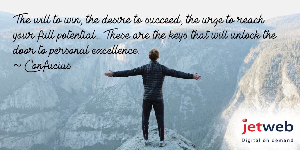 JetWebZA's tweet image. The will to win, the desire to succeed, the urge to reach your full potential... These are the keys that will unlock the door to personal excellence. ~ Confucius

#motivationalquotes