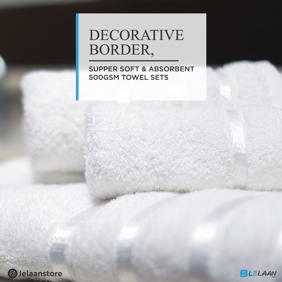 lelaanstore's tweet photo. Decorative Border, supper soft and absorbent 500GSM Towel Sets
Shop > https://t.co/YAzizpLGdz
#DecorativeBorder #supper #soft #absorbent #500GSM #TowelSets #Towels #BathTowel #BuyTowels #Homedecor https://t.co/Cp1y45nLk6