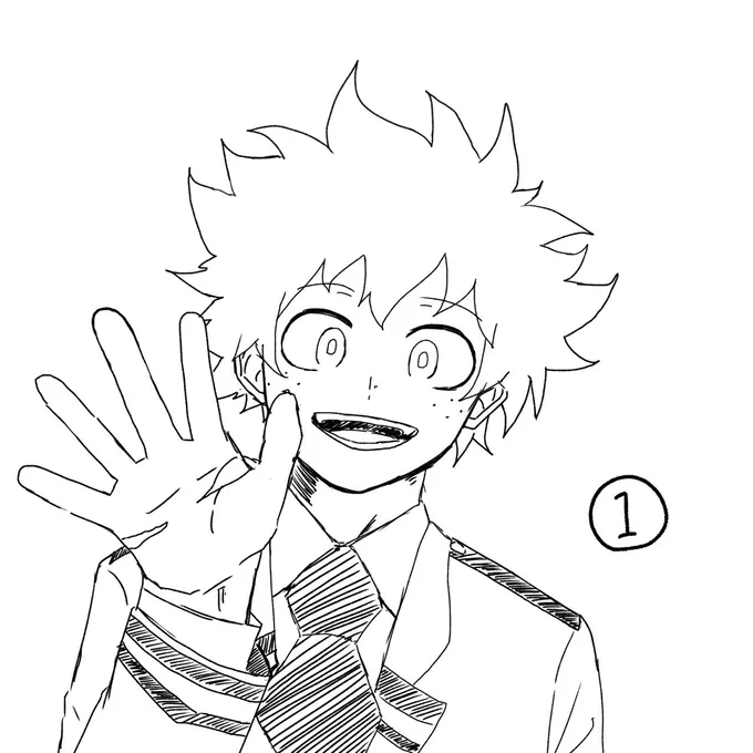 # いいねした人の絵柄を真似してバレたら負け

デクくんで描かせて頂きましたー!!
順番はバラバラにしてます✨ 