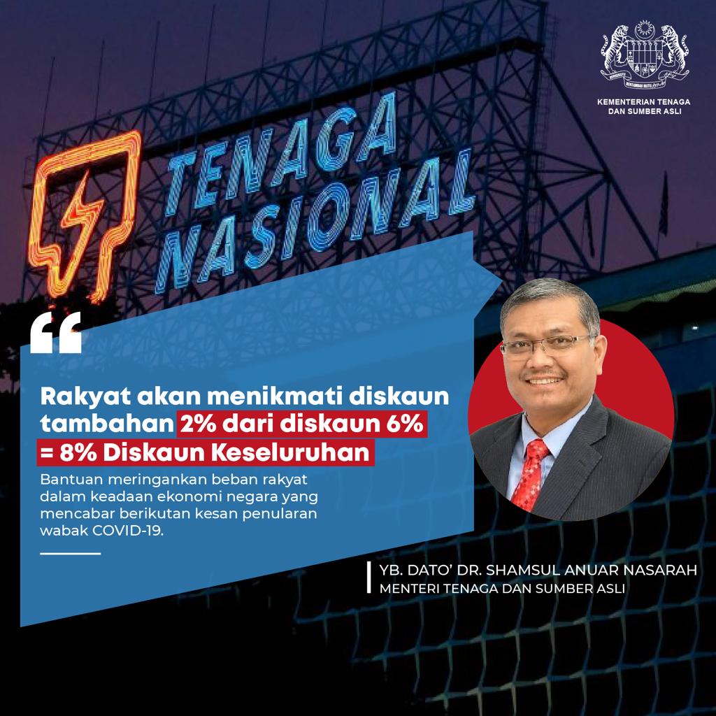 SAM22296118's tweet photo. @FadzilahMamat kata geli ketiak TNB bagi diskaun 2% utk kediaman. Teman nak kabo, TNB buat penambahan 2% dari diskaun 6%, jadi 8% diskaun kpd Rakyat drpd kesan wabak COVID-19 ni..
#sayataksombong #kitabaikramaisayang #StayAtHome https://t.co/rhqSOWhgxG