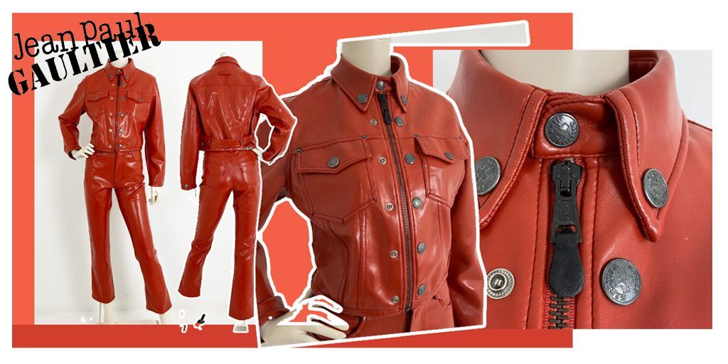 What an incredible donation! This vintage Jean Paul Gaultier two piece is available in the <a href="/OxfamOnlineShop/">Oxfam Online Shop</a> now. Just the one available: buff.ly/2W2NmoB #FoundInOxfam #Gaultier