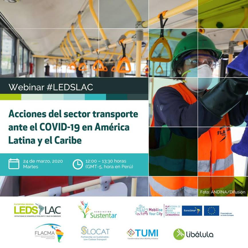 SLOCATOfficial's tweet photo. Join the webinar in Spanish on #COVID19 and implications for transport in #LatinAmerica on 24 March! SLOCAT will participate and explain impacts on the global #transport community. #LEDSLAC
Register now here: https://t.co/0fig9bbLgC
More information: https://t.co/A6eK85OaX7 https://t.co/5rXgUKfnuL