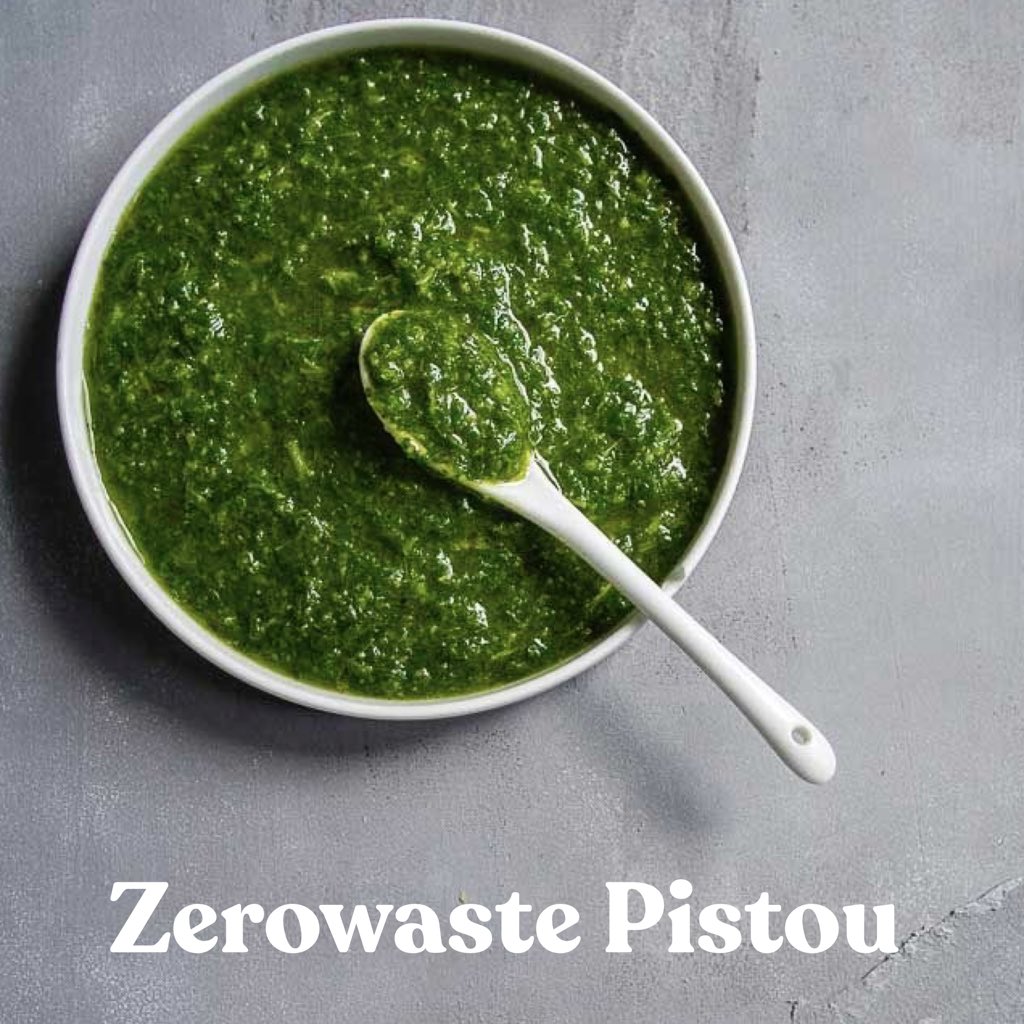 Zerowaste Pistou: if you have any soft herbs in the fridge, this is a great recipe to turn them into a delicious herb sauce with lots of  #zerowaste variations and uses. Recipe on IG.  @PatKennyNT  https://www.instagram.com/p/B98rthPnHNy/?igshid=17fnqkens7x7j  @NoosphereI  #Sustainability  #Covid_19  @Stop_Food_Waste