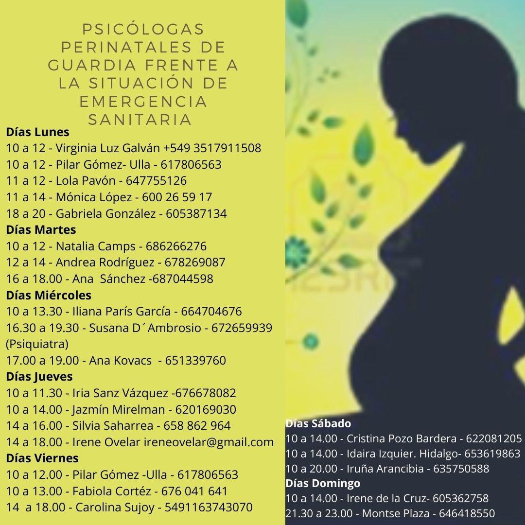 malasmadres's tweet photo. En respuesta a la emergencia sanitaria, se ha activado una red de psicólog@s perinatales para acompañar y dar apoyo de URGENCIA y GRATUITO a las mujeres gestantes y madres reciente que así lo requieran.

Una iniciativa solidaria y altruista que nos pasa @Kovacspsicologa. https://t.co/Kx76iFNy7c