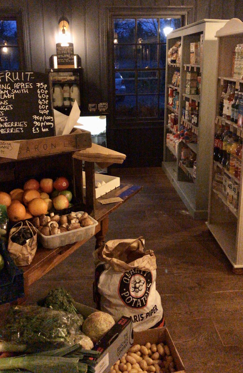 The dining room of our village pub is now a pop up shop. Fresh veg, staples &amp; even plenty of loo roll. Delivery available for those self-isolating for both shopping &amp; takeaway menu. So proud of my <a href="/_LucyBonner/">Lucy Bonner</a> rising to a horrible challenge instagram.com/thebrewerytapf…