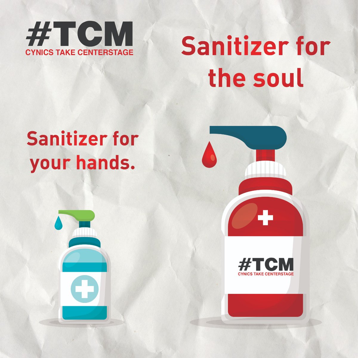 Hashtag_TCM's tweet photo. Novel #Coronavirus can be conquered and very soon we shall overcome this too.
.
.
 #SanitizeYourHands #SanitizeYourSoul #BasCorona #Covid19 #Corona #CoronaStopKaroNa #TCM @Hashtag_TCM https://t.co/Wd2XgT0MAo
