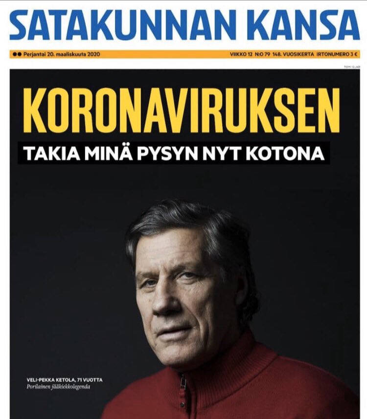KristaKiuru's tweet photo. Vastuullinen viesti @SatakunnanKansa etusivulla. Ohjeet ja rajoitukset päätettiin erityisesti suojelemaan haavoittuvassa asemassa olevia 
iäkkäitä ja pitkäaikaissairaita henkilöitä. Siksi ne tulee ottaa vakavasti. https://t.co/7MnYB5AZC4