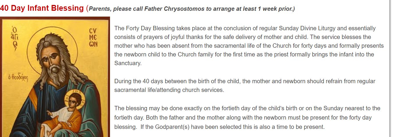Nisha Varghese 🇿🇦 🇪🇭 On Twitter: "During This Self Isolation I'm Learning New Things Today I'm Learning About The 40 Day Infant Blessing Of The Greek Orthodox Church (In Honour Of My