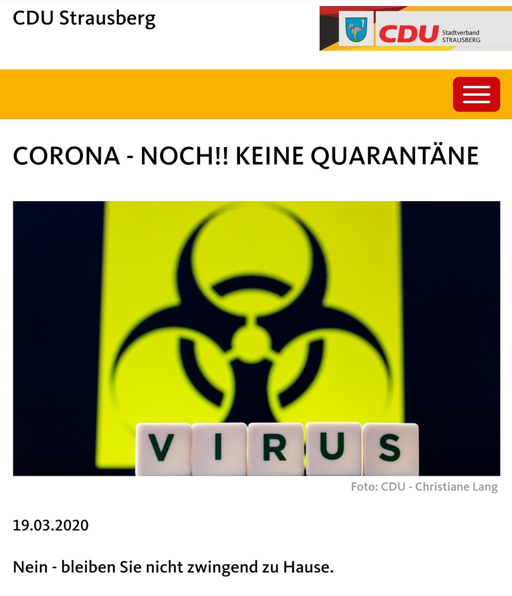 upd8r's tweet photo. Die Mutti macht eine viel gelobte Ansprache, damit die Leute zu Hause bleiben.

#CDU Stadtverband #Strausberg so: F*ck you.
https://t.co/N8sSsExl9A
#Coronakrise #schwachmaten https://t.co/JDgqf4idvb