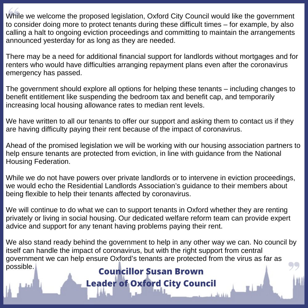 Oxford City Council on Twitter ""We will continue to do what we can to