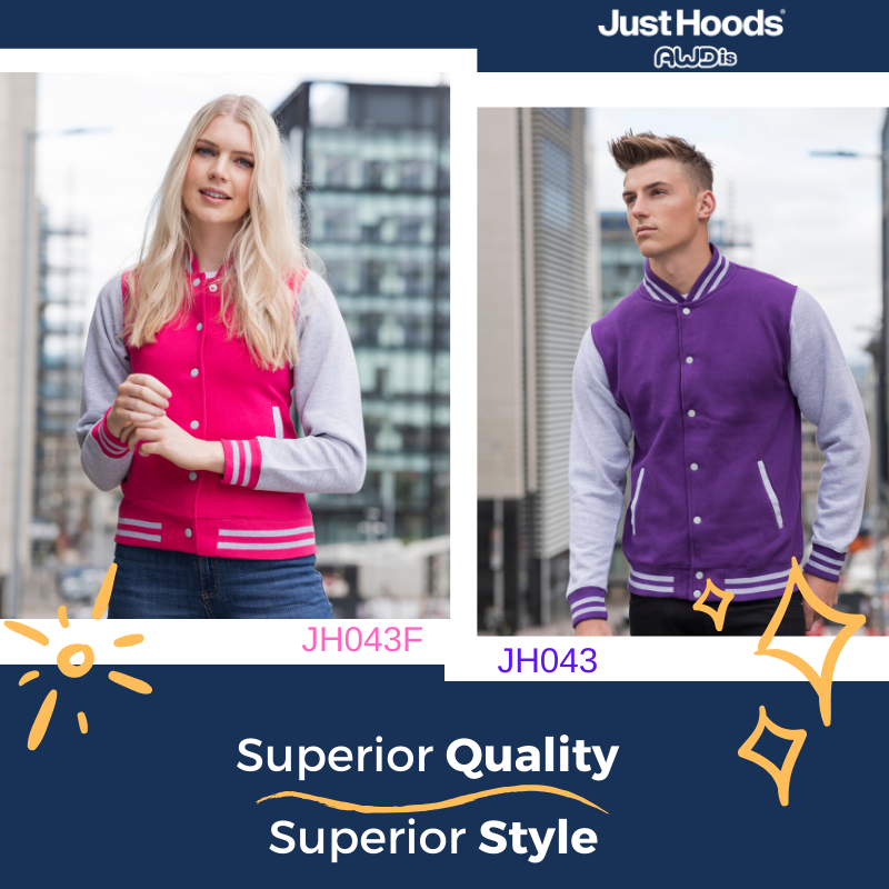 ✨| Shop the @justhoods Varsity Jacket |✨

The stylish jackets are perfect for the upcoming spring/summer season. 

SHOP NOW: ow.ly/LQQR50yK00s

#justhoods #awdis #jackets #distributor #prestigeleisure