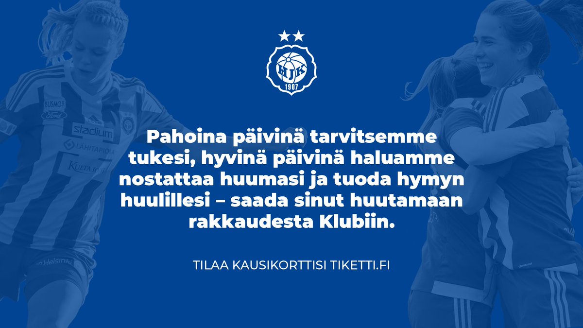 HJKNaiset's tweet photo. Yli haastavien aikojen – yhdessä! 🔵⚪️ https://t.co/yg3XRQRMqs #HJK #OnVainYksiKlubi https://t.co/rSBgidWmXt