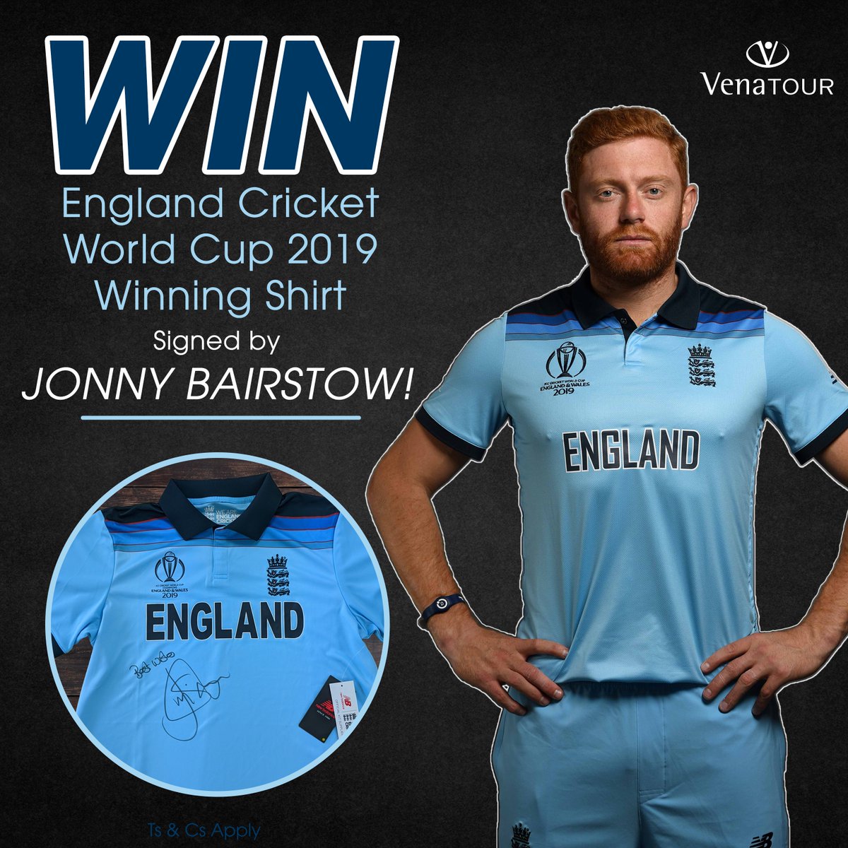 Venatour Sports Travel (@venatourtravel) on Twitter photo GIVEAWAY TIME! ๐จ
To celebrate his match-winning knock against Ireland, we've got an official England shirt signed by Jonny Bairstow to give away ๐
TO WIN:
1๏ธโฃ Follow <a href="/VenatourTravel/">Venatour Sports Travel</a>
2๏ธโฃ Retweet this post
That's it!
Ts & Cs: venatour.co.uk/cricket-giveawโฆ
#ENGvIRE GIVEAWAY TIME! ๐จ
To celebrate his match-winning knock against Ireland, we've got an official England shirt signed by Jonny Bairstow to give away ๐
TO WIN:
1๏ธโฃ Follow <a href="/VenatourTravel/">Venatour Sports Travel</a>
2๏ธโฃ Retweet this post
That's it!
Ts & Cs: venatour.co.uk/cricket-giveawโฆ
#ENGvIRE