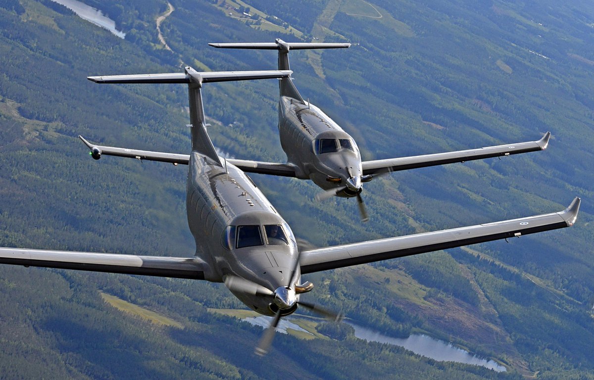 FinnishAirForce's tweet photo. Ilmavoimien Pilatus PC-12NG -yhteyskoneet saavuttivat 30 000 lentotunnin merkkipaalun eilen 19. maaliskuuta 2020. #ilmavoimat 

The Finnish Air Force Pilatus PC-12NG fleet reached the 30,000 flight hour milestone on 19 March 2020. #finaf https://t.co/nLHVqc6WhQ